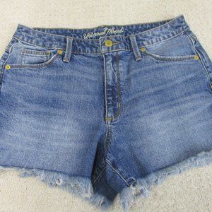 Universal Thread 16/30R Women's Jean Shorts Bottom Fringe Button Up